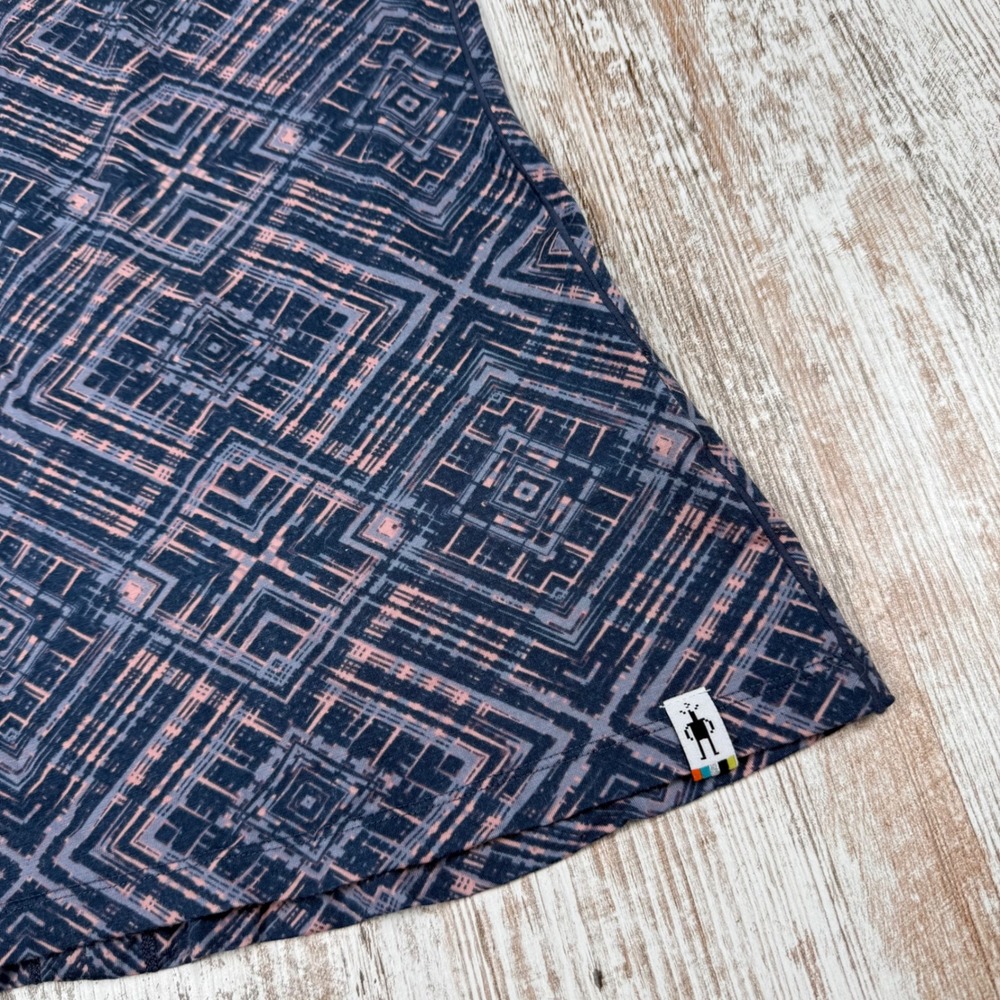 Smartwool Merino 150 Tank Top Womens Small Blue Geometric Racerback Activewear - Picture 4 of 8